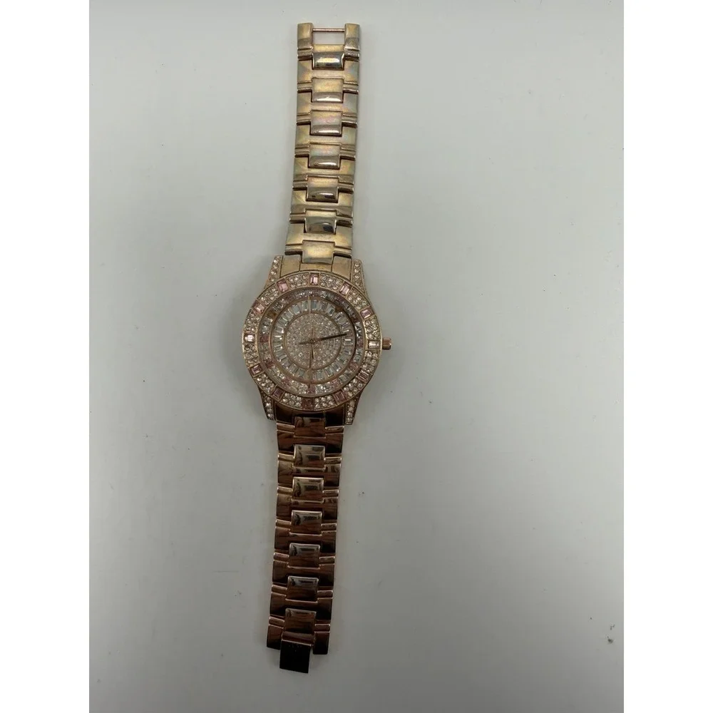 Victoria Wieck B9825 Rose Gold New‎ Battery Ladies Pave Watch 38MM 6.5